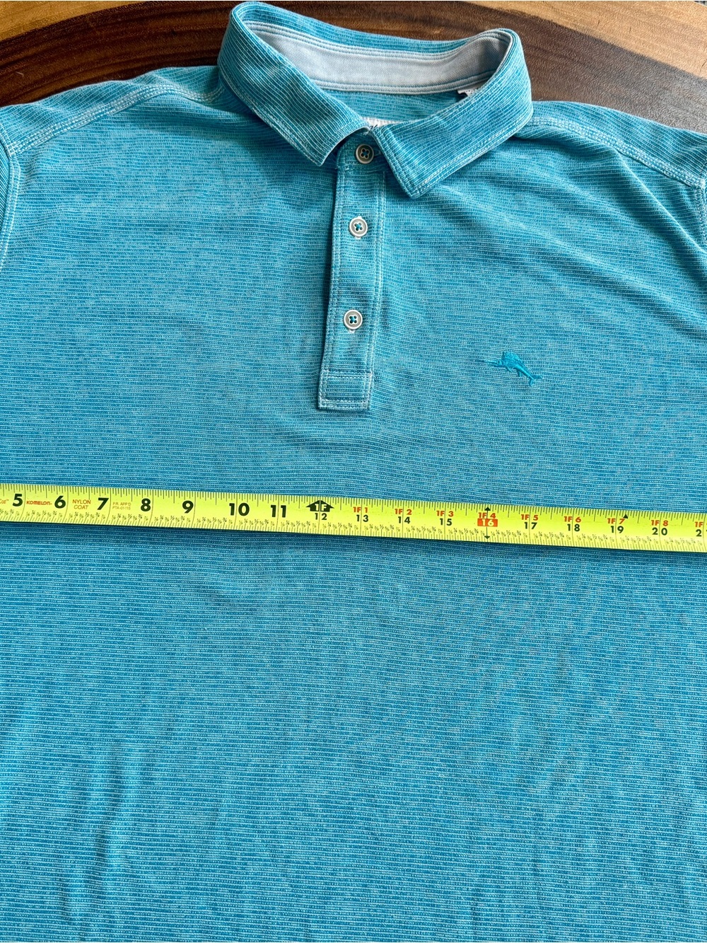 Tommy Bahama Men’s Light Turquoise Polo Shirt - Picture 6 of 9